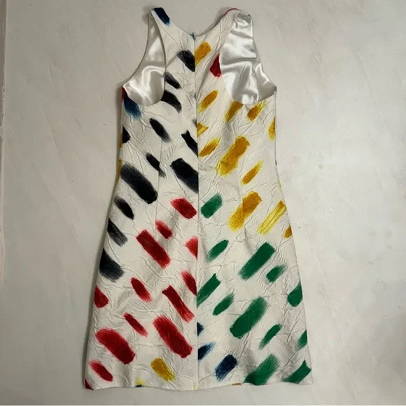 Milly Color Brushstroke Textured Sleeveless Dress – Size 2 – Made in USA - Picture 4 of 8